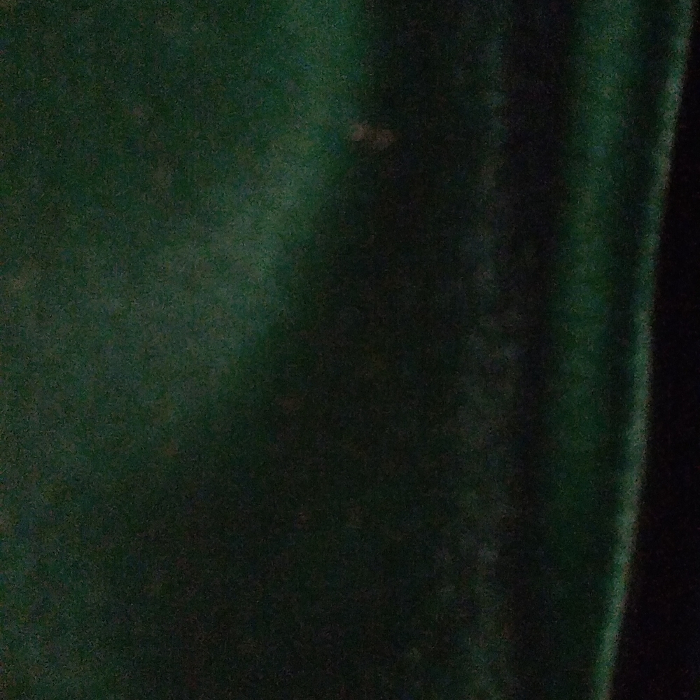 Emerald green long velvet dress, gown. Vintage, handmade Collar With Bling Lace - Picture 5 of 15